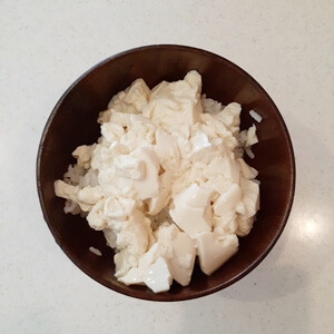 オクラ豆腐ご飯